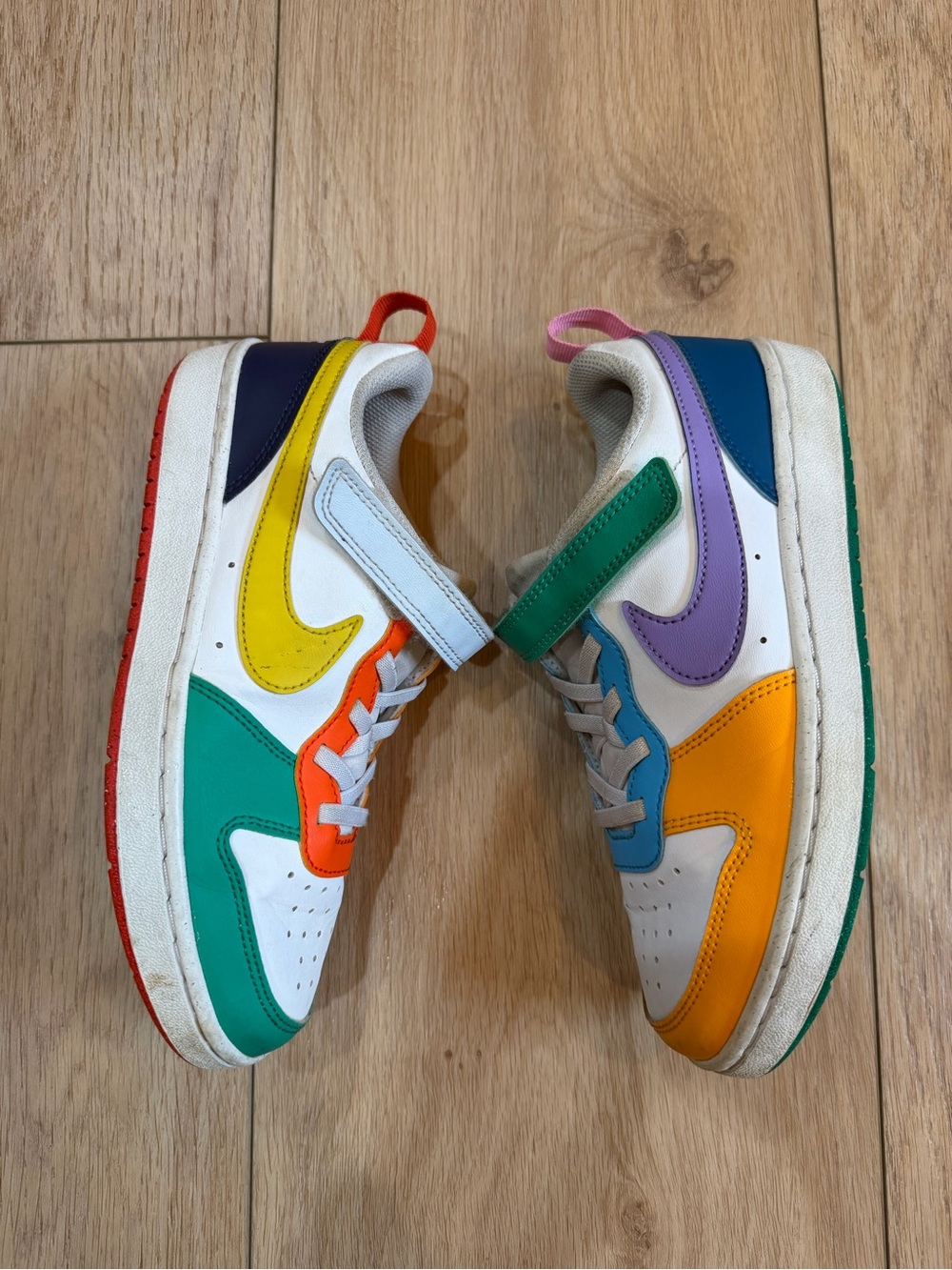 Nike Court Vision Colorblock Athletic Sneakers in Multicolor - Kids size 4